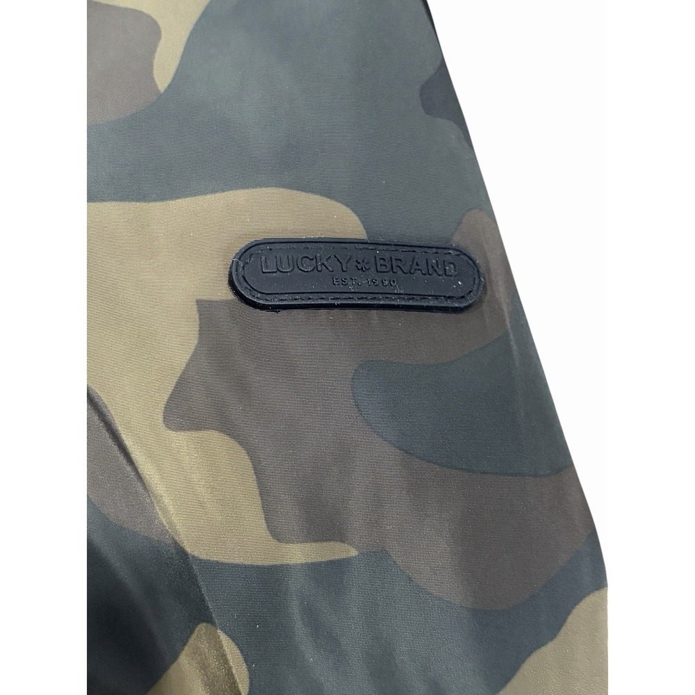Lucky Brand Womens Anorak Jacket Parka Camo Hooded Lined Water Resistant XL - Picture 7 of 11